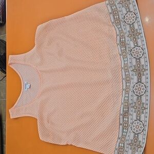 Old Navy Peach and White Tank Top